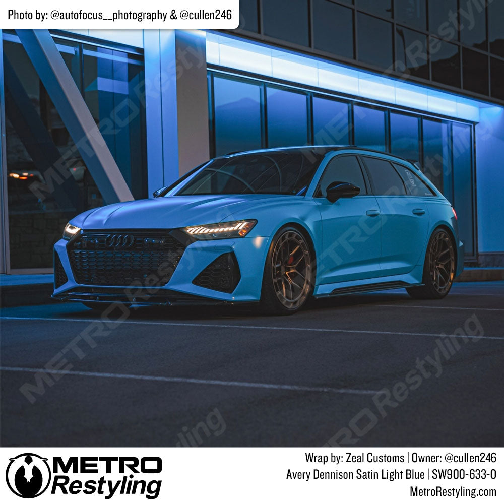 blue audi wrap