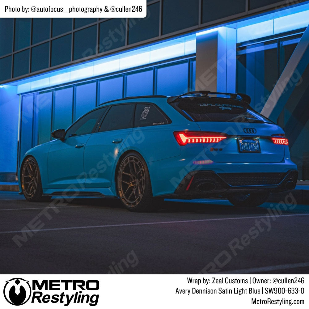 blue audi wrap