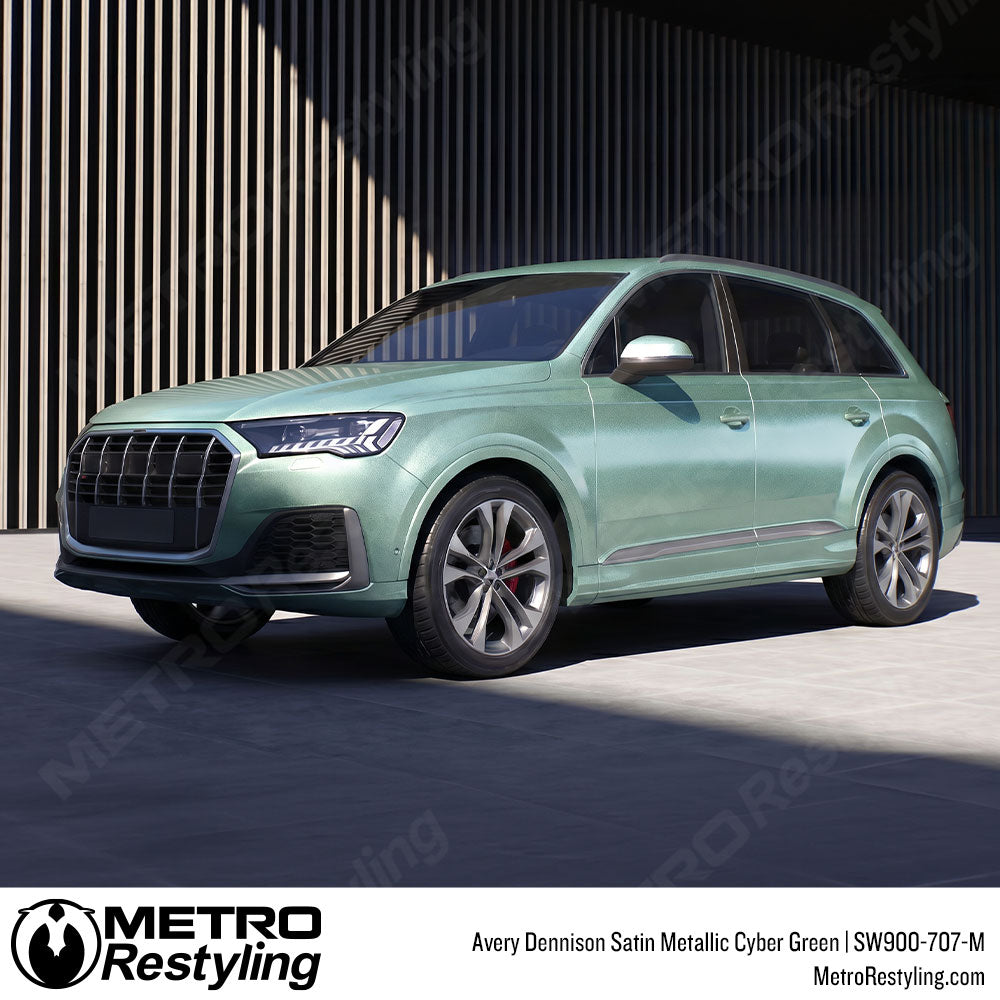 Avery Dennison Satin Metallic Cyber Green Vinyl Wrap