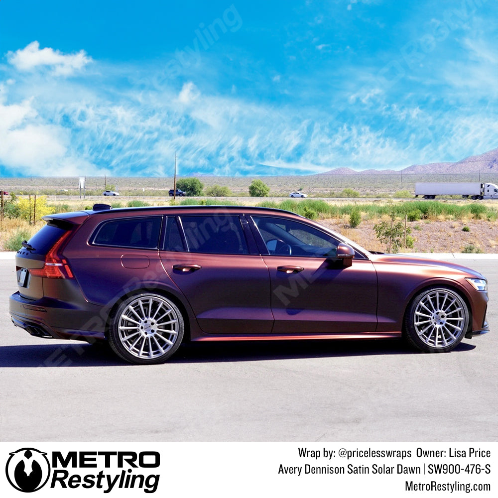 red iridescent volvo wrap