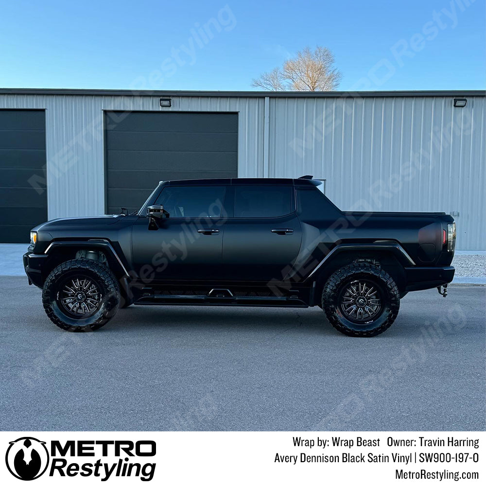 avery black satin vinyl wrap