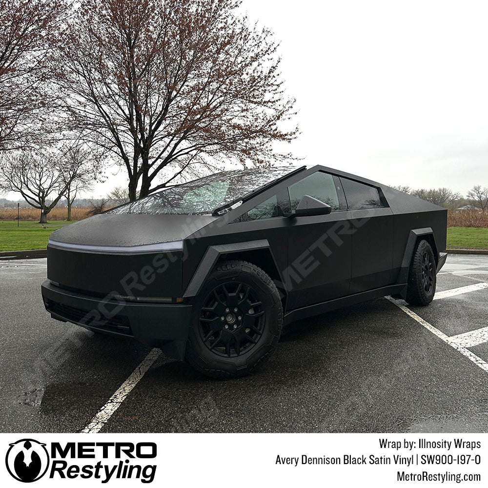 black satin vinyl cybertruck