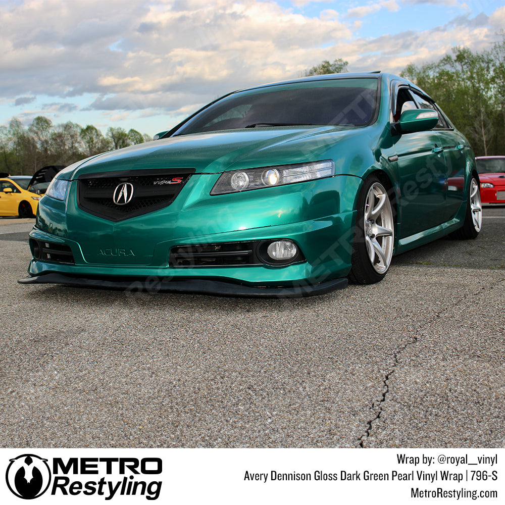 gloss dark green pearl wrap