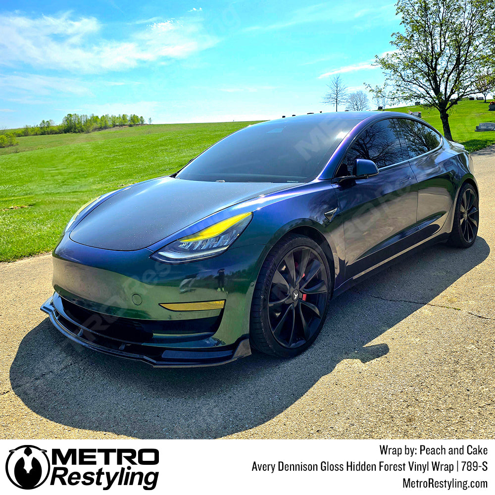 gloss hidden forest vinyl wrap