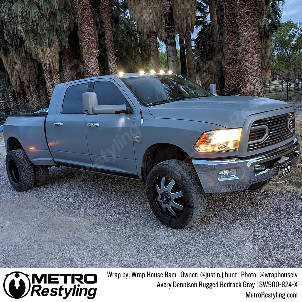 dodge truck gray vinyl wrap