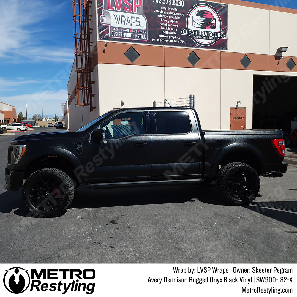 rugged onyx black vinyl wrap
