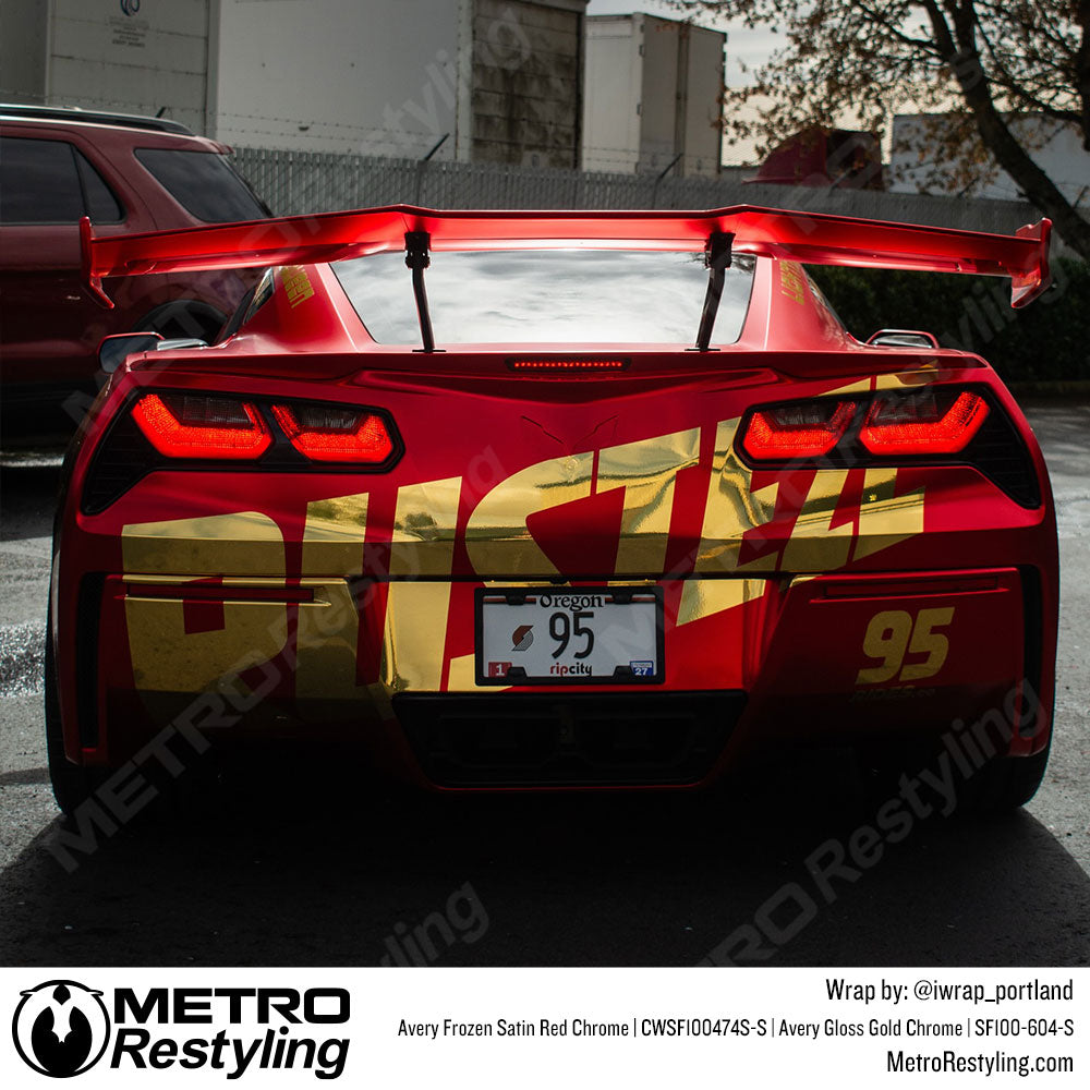 lightning mcqueen corvette wrap