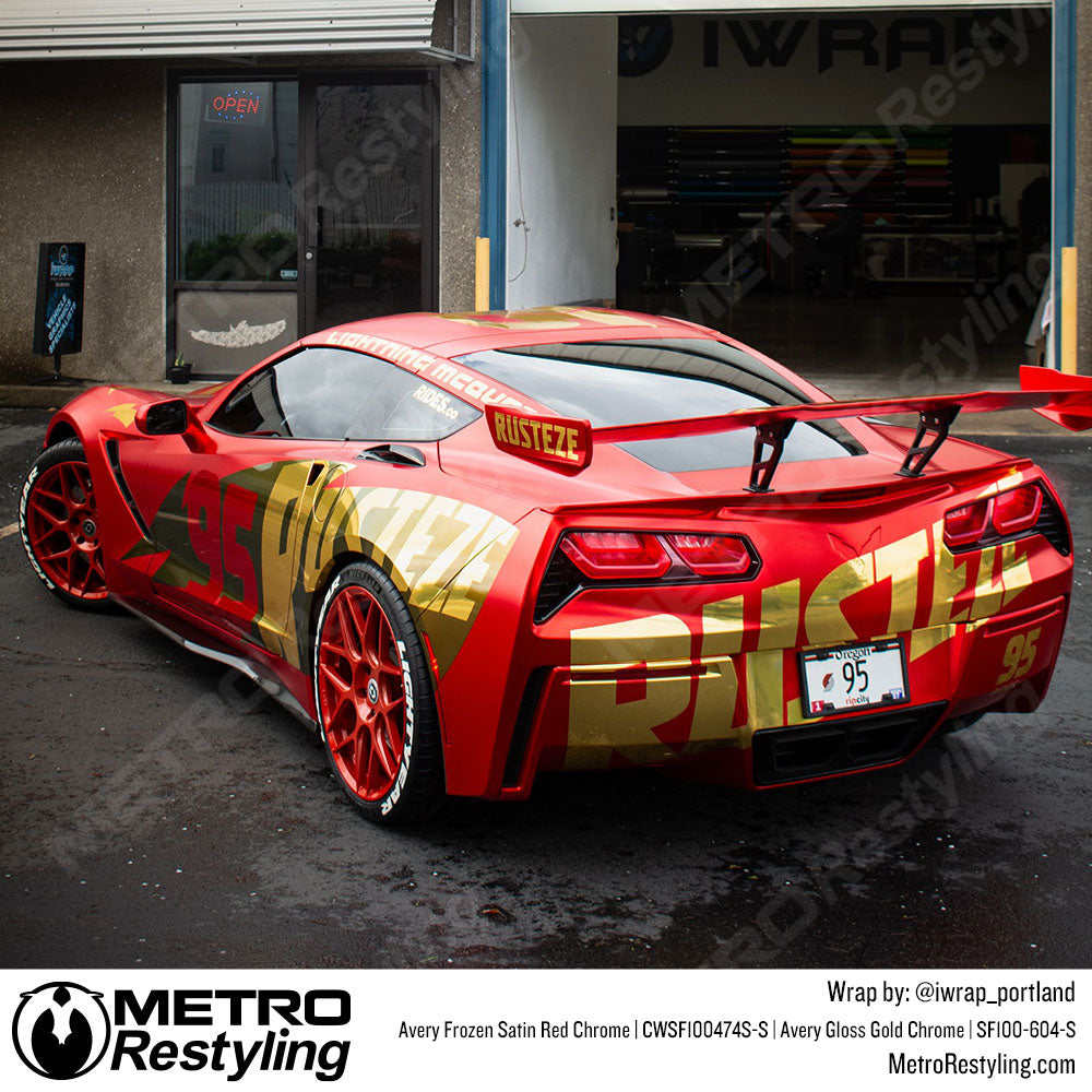 lightning mcqueen corvette wrap