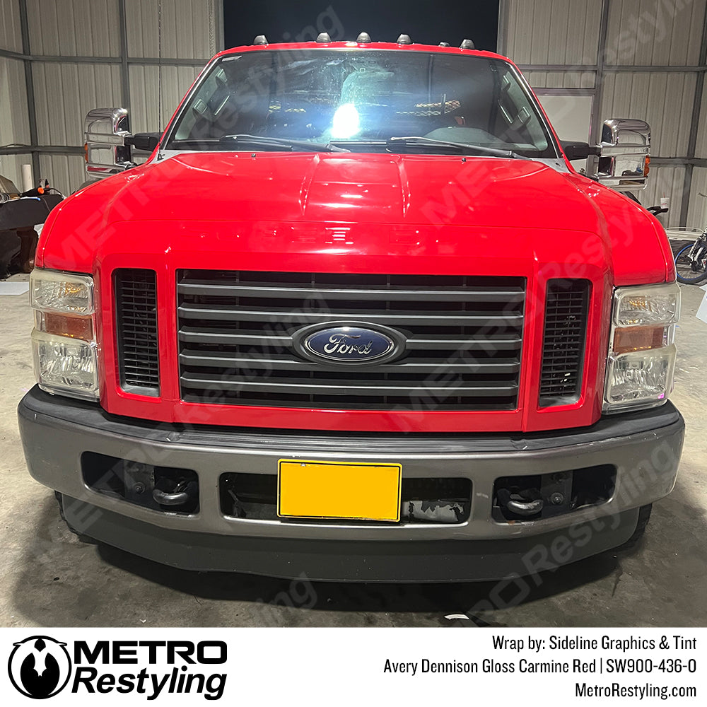 Red truck wrap
