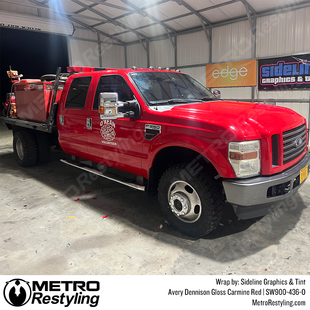 gloss red f250 wrap