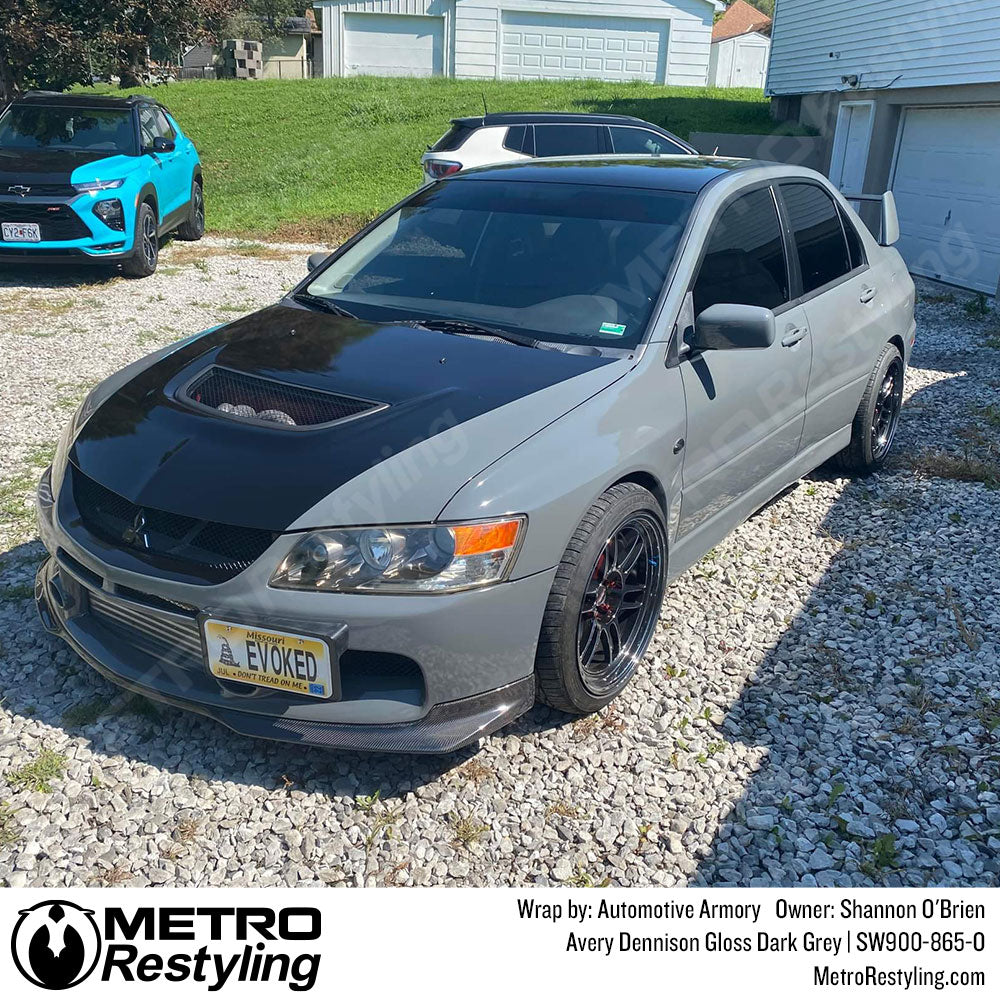 Dark Grey Wrapped Mitsubishi