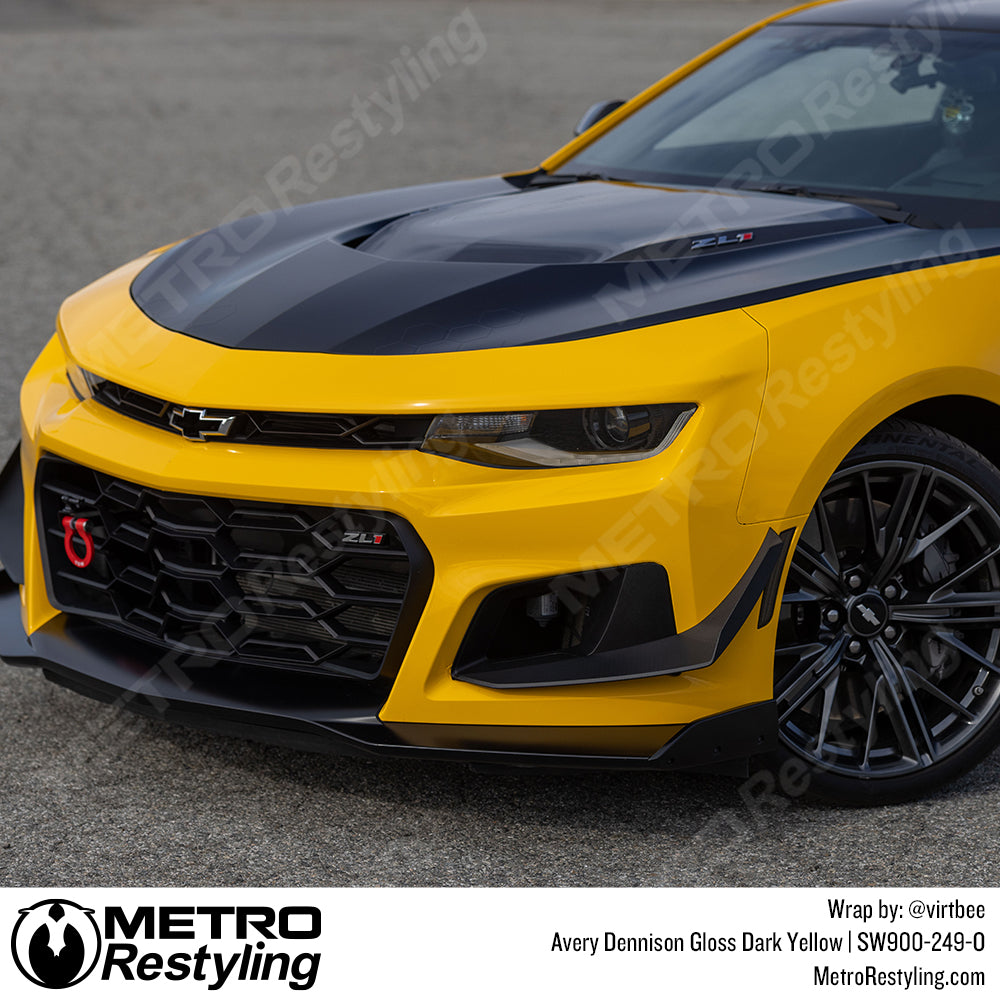 Chevy Camaro ZL1 Dark Yellow Wrap