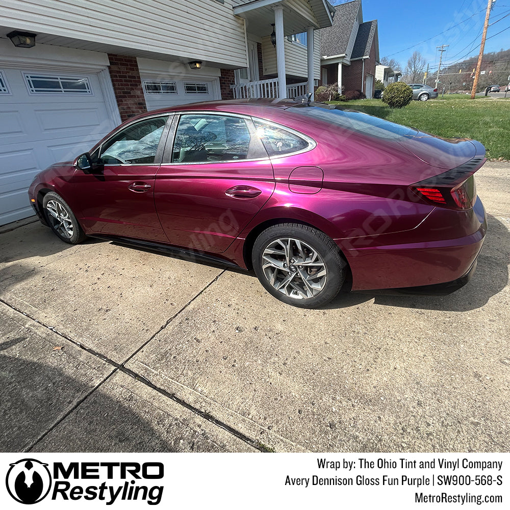 fun purple hyundai sonata wrap