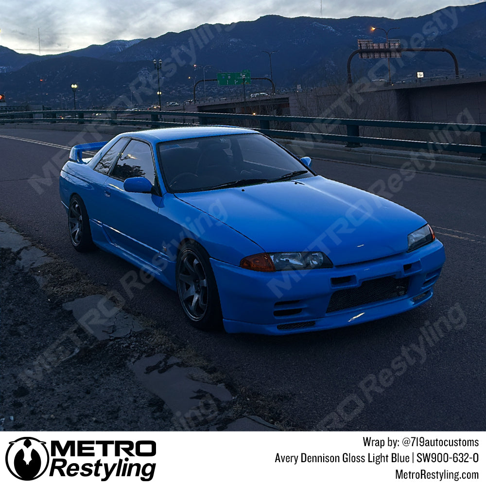 light blue nissan wrap