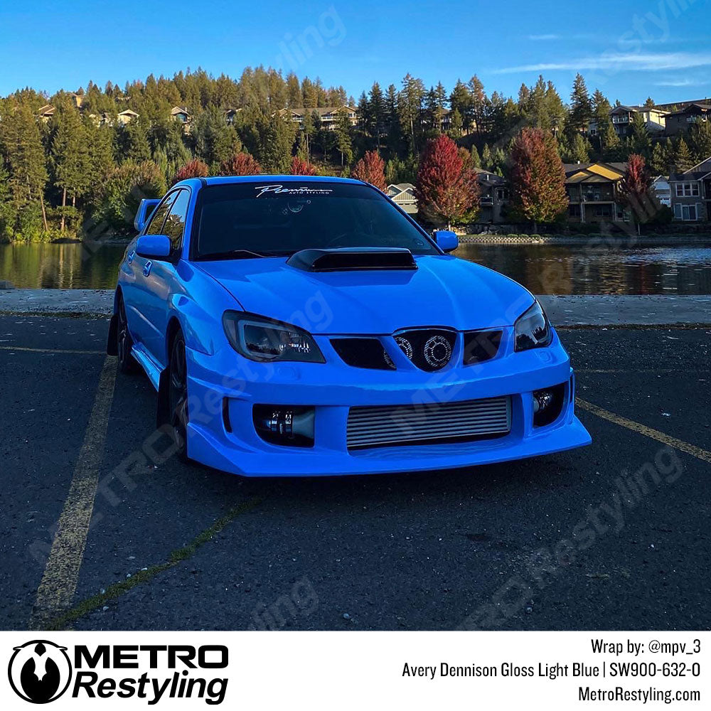 Subaru Avery Gloss Light Blue Vinyl Wrap