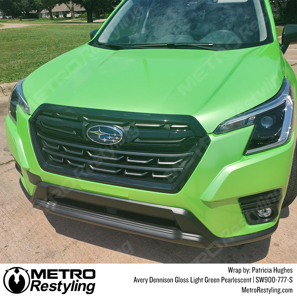 light green subaru wrap