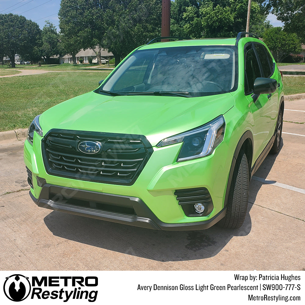 green subaru forester wrap