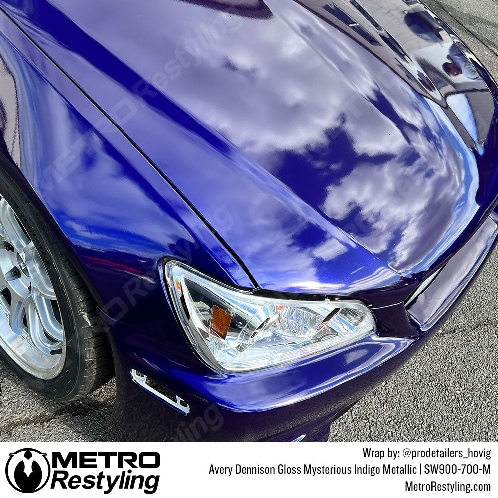 Gloss Mysterious Indigo Metallic Vinyl Wrapped Lexus