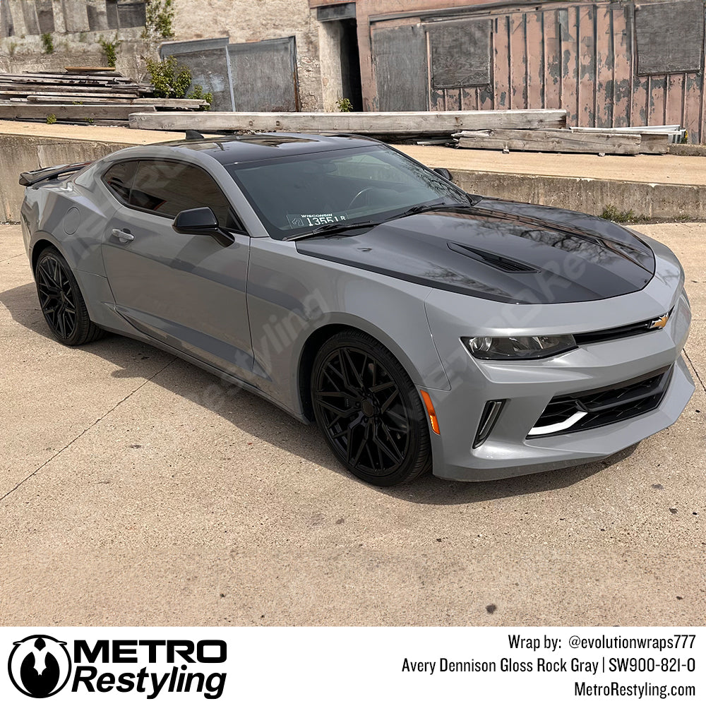 gray camaro wrap