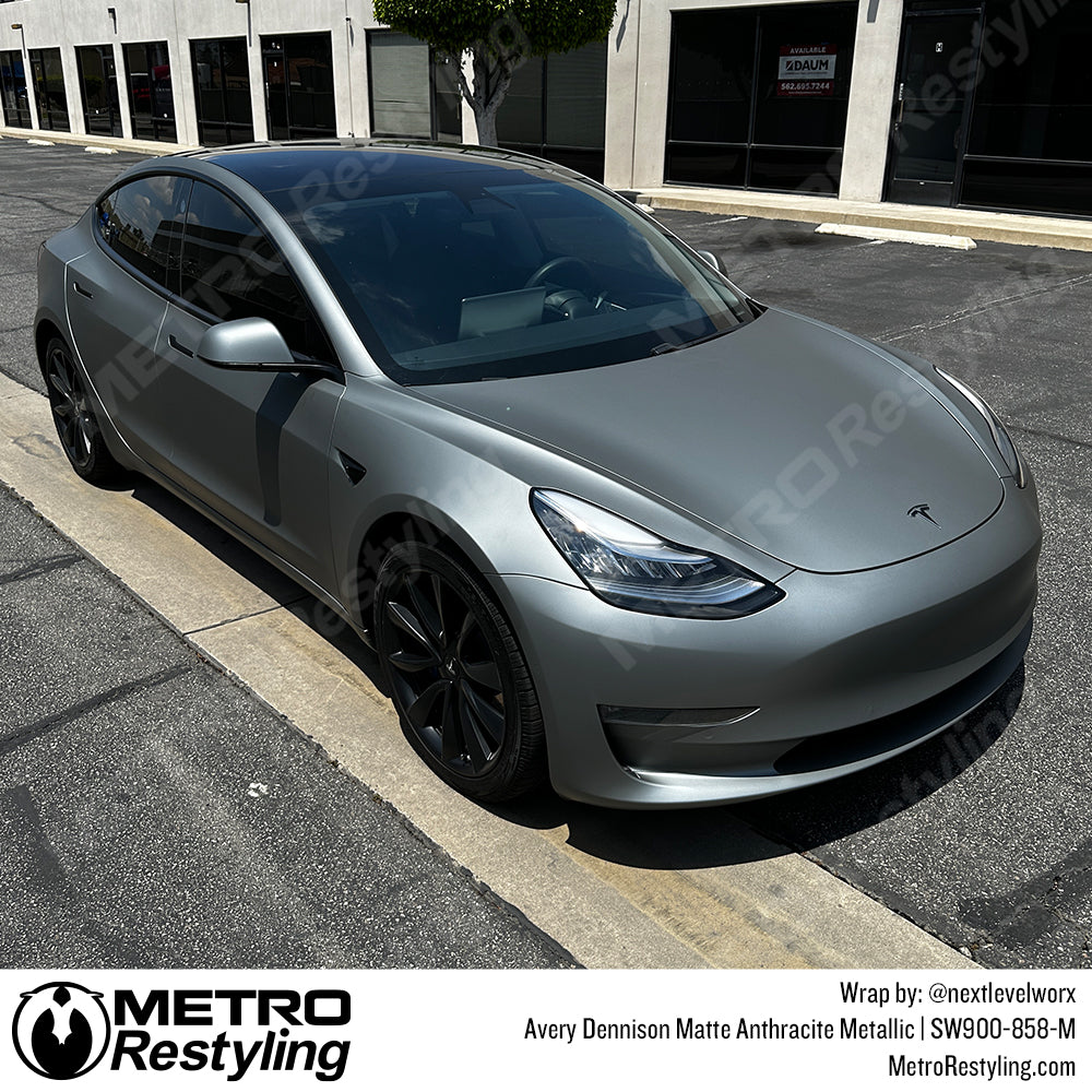 matte tesla model 3 wrap