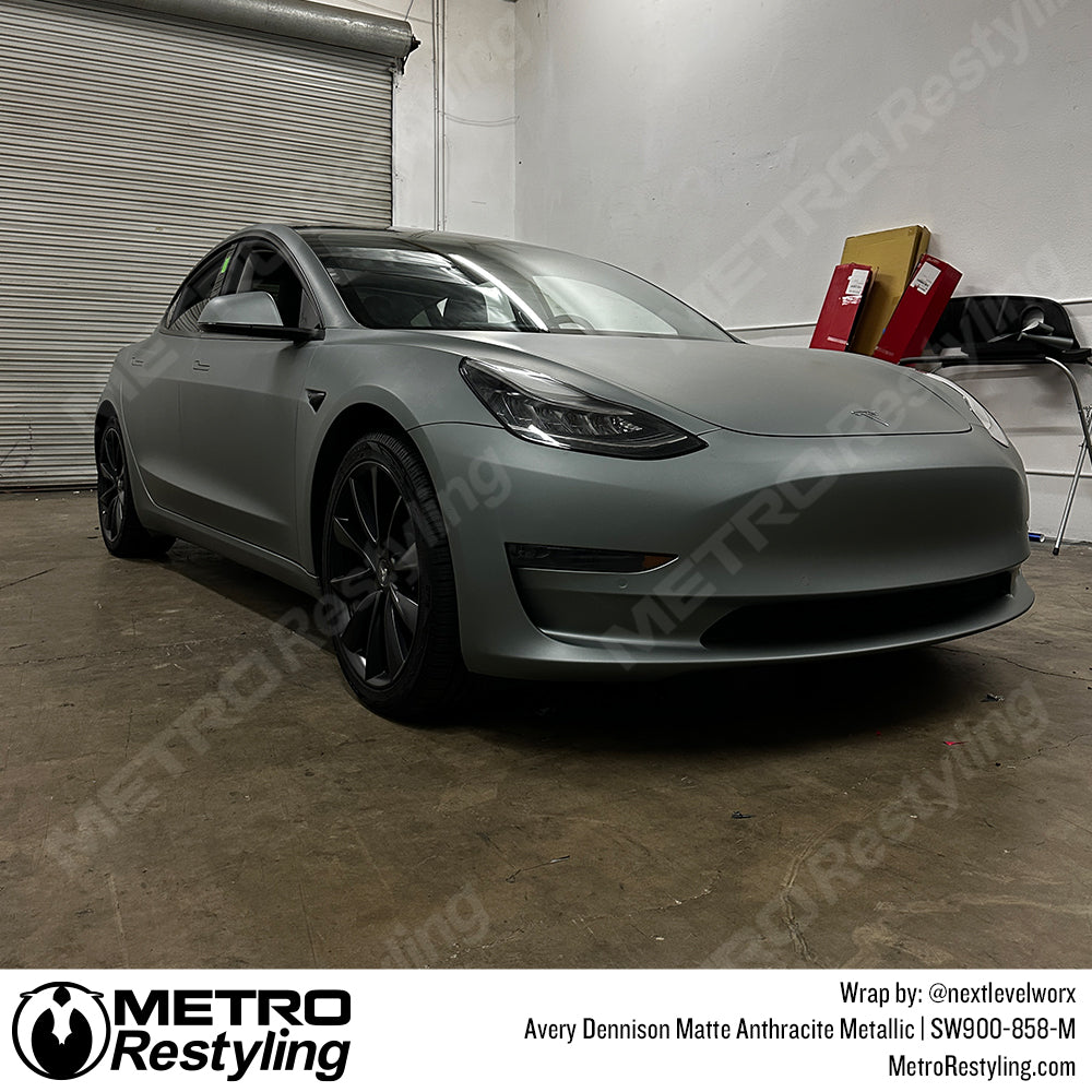 gray tesla wrap
