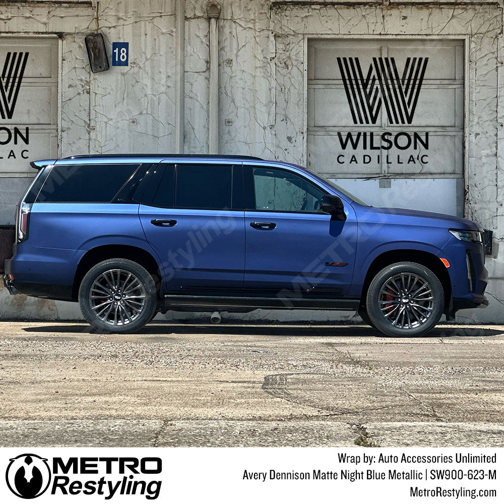 Cadillac Escalade Wrapped Metalaic Blue