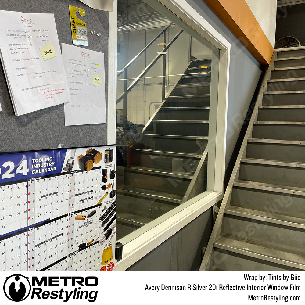 Silver Reflective Interior Window Film