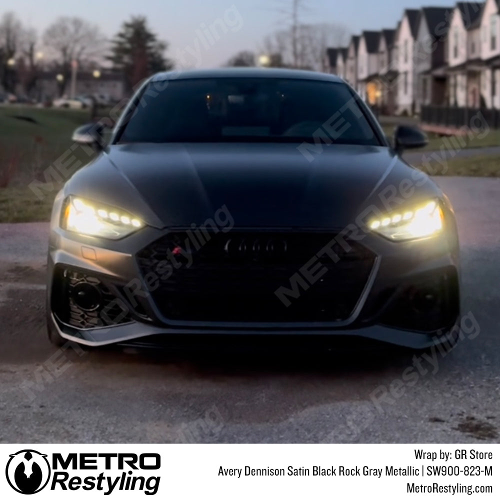 satin rock gray metallic wrap