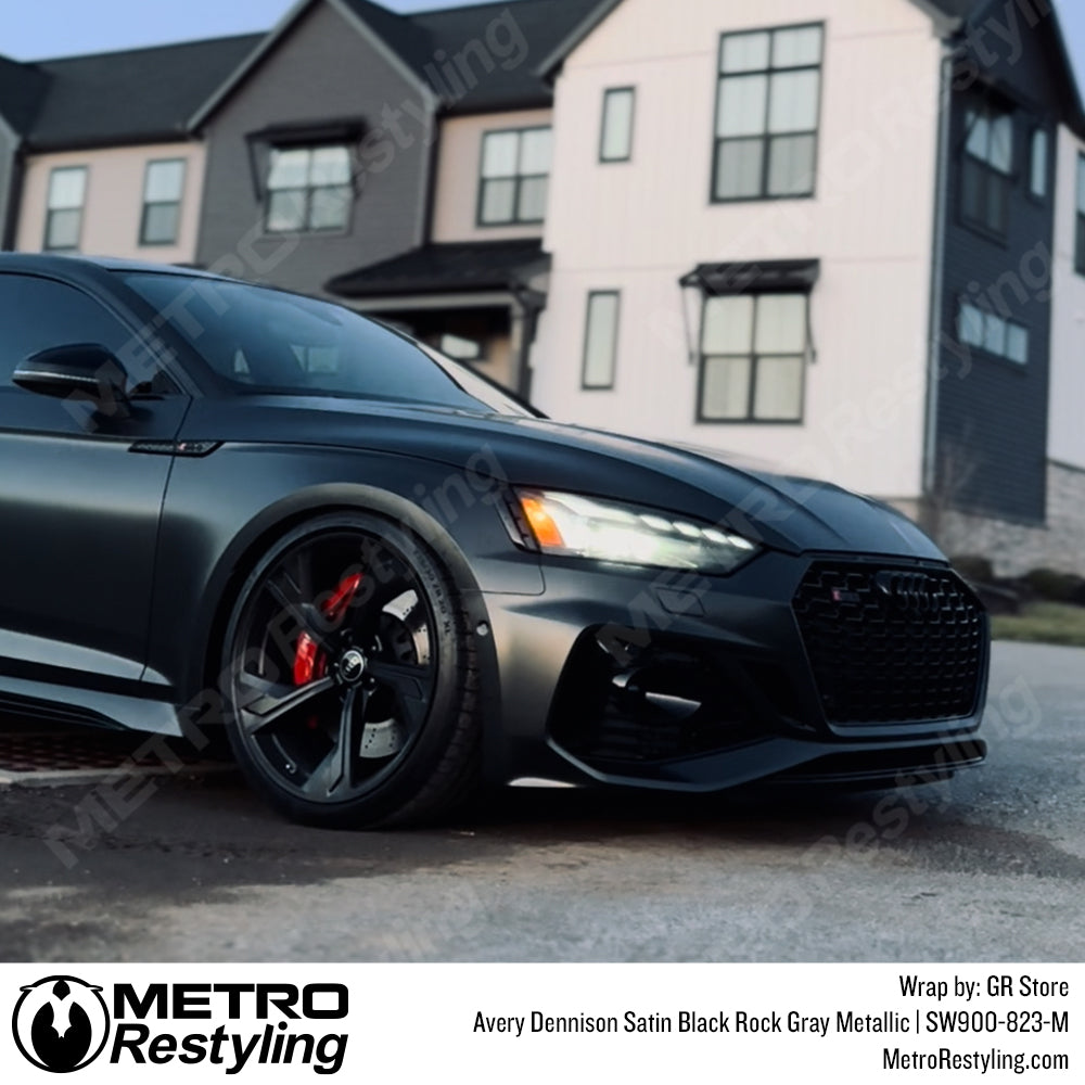 satin black audi wrap