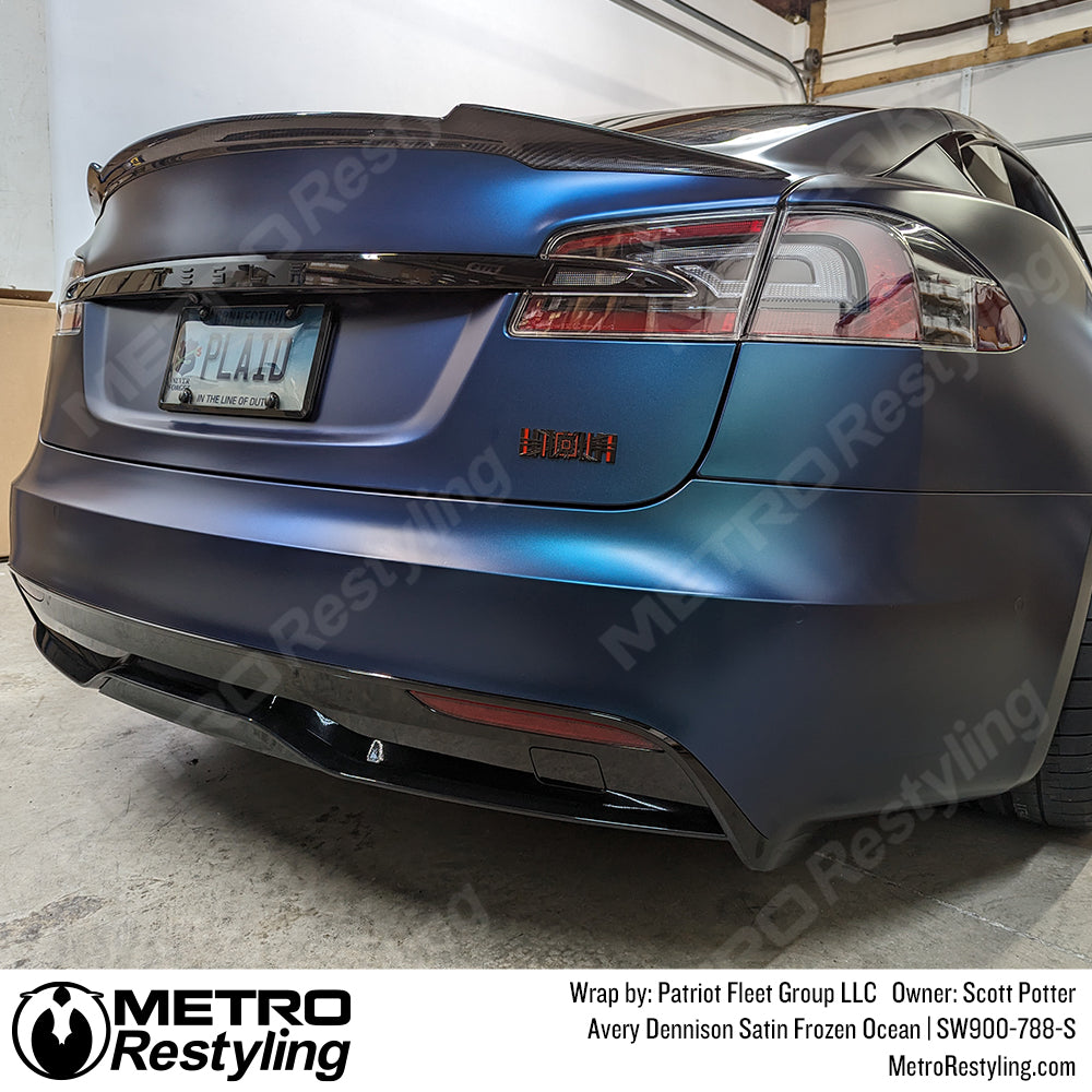 tesla blue wrap