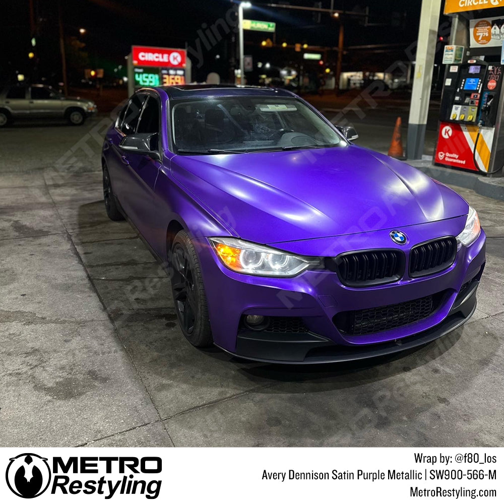 purple bmw vinyl wrap