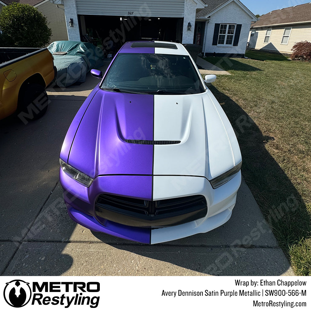 purple dodge charger wrap