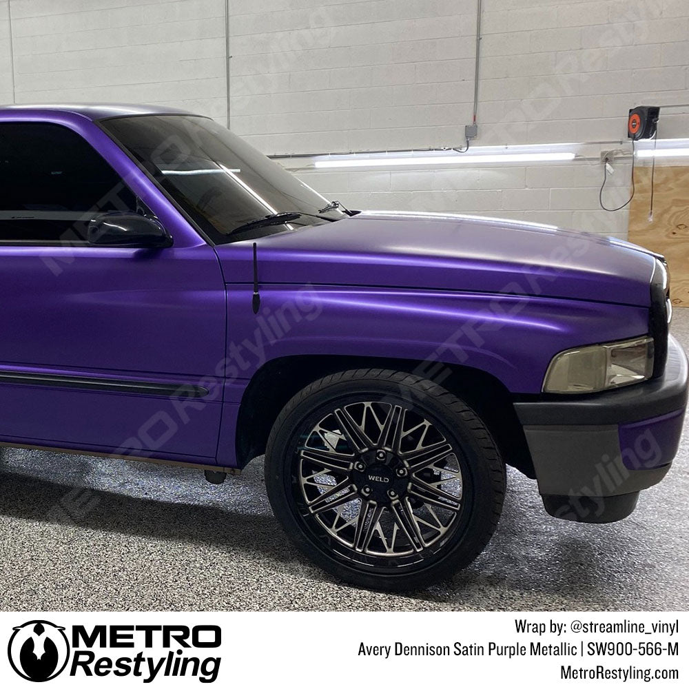 Dodge Ram Vinyl Wrapped Satin Purple Metallic