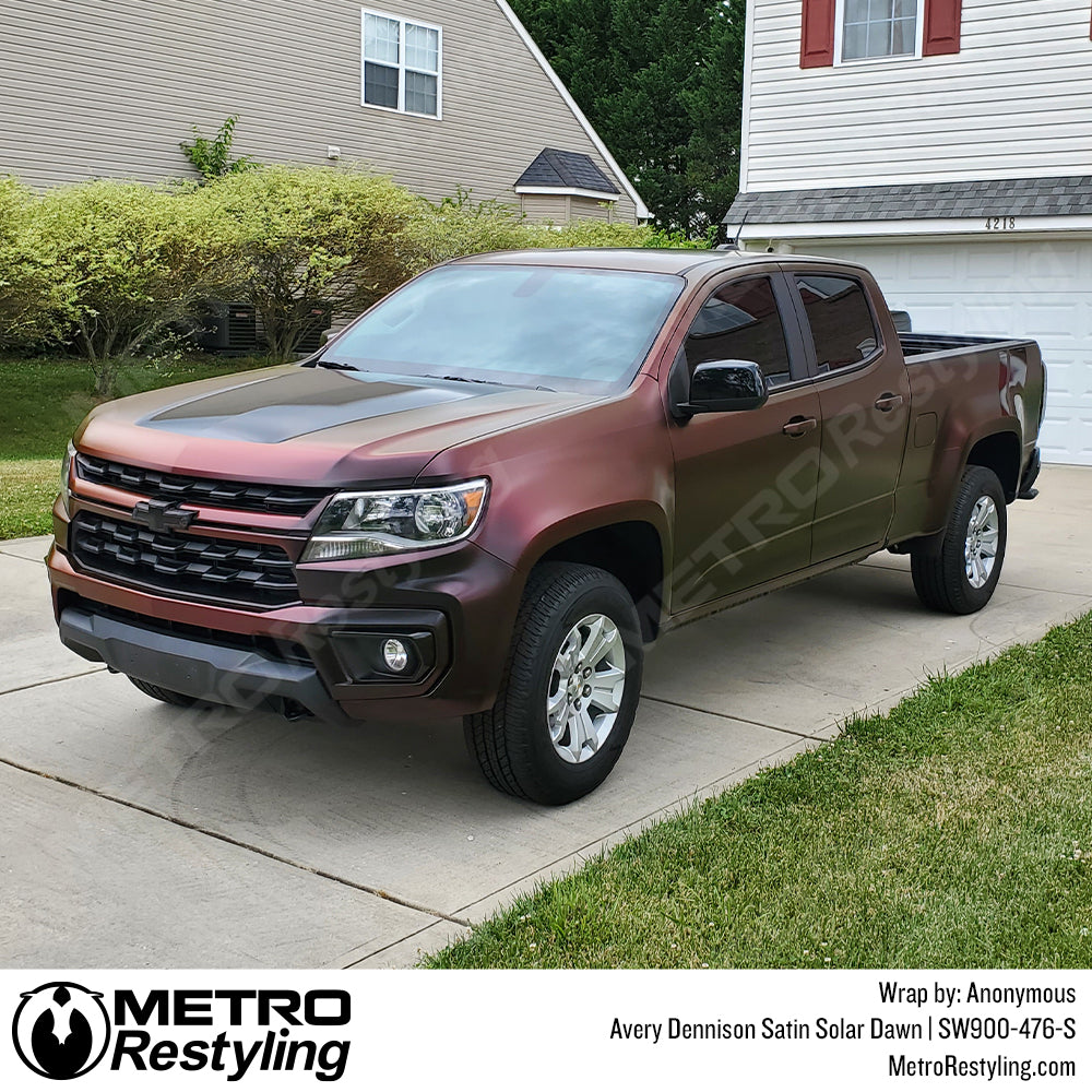 red black truck wrap