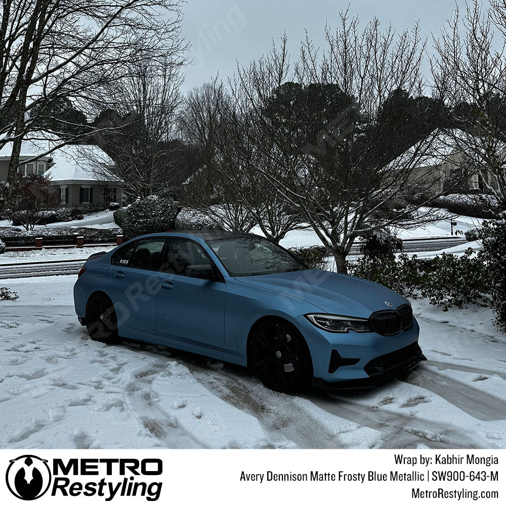 matte frosty blue wrap