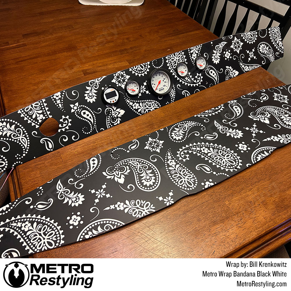 Bandana Black and White Interior Wrap