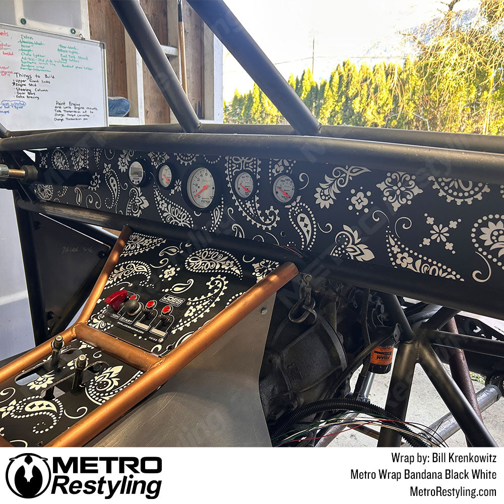 Bandana Black and White Interior Wrap