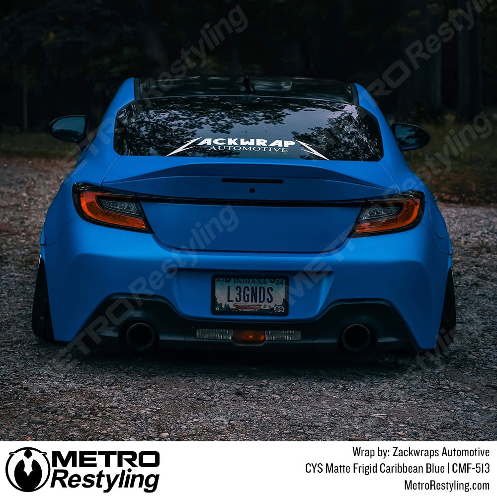 glossy blue caribbean wrap