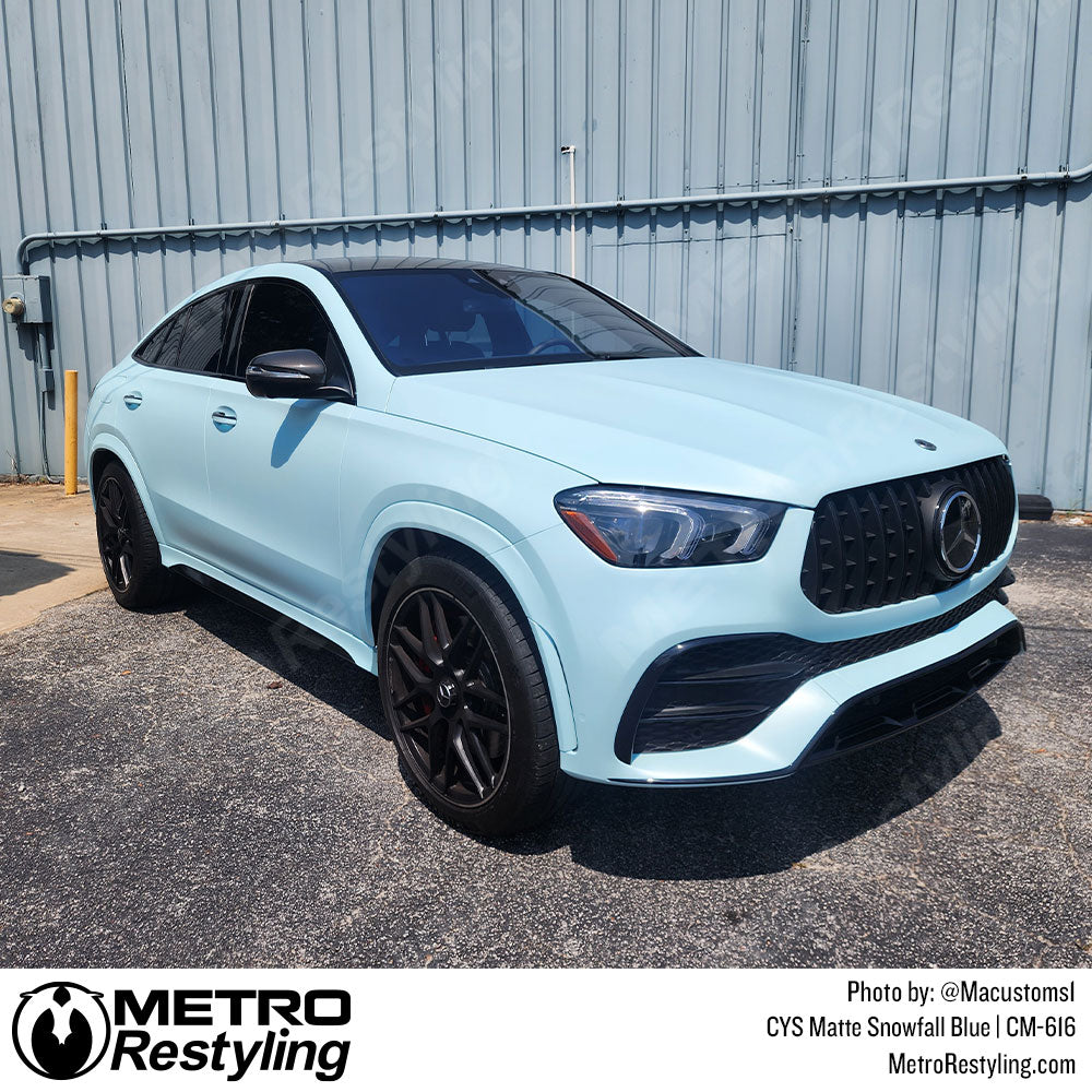 blue mercedes wrap