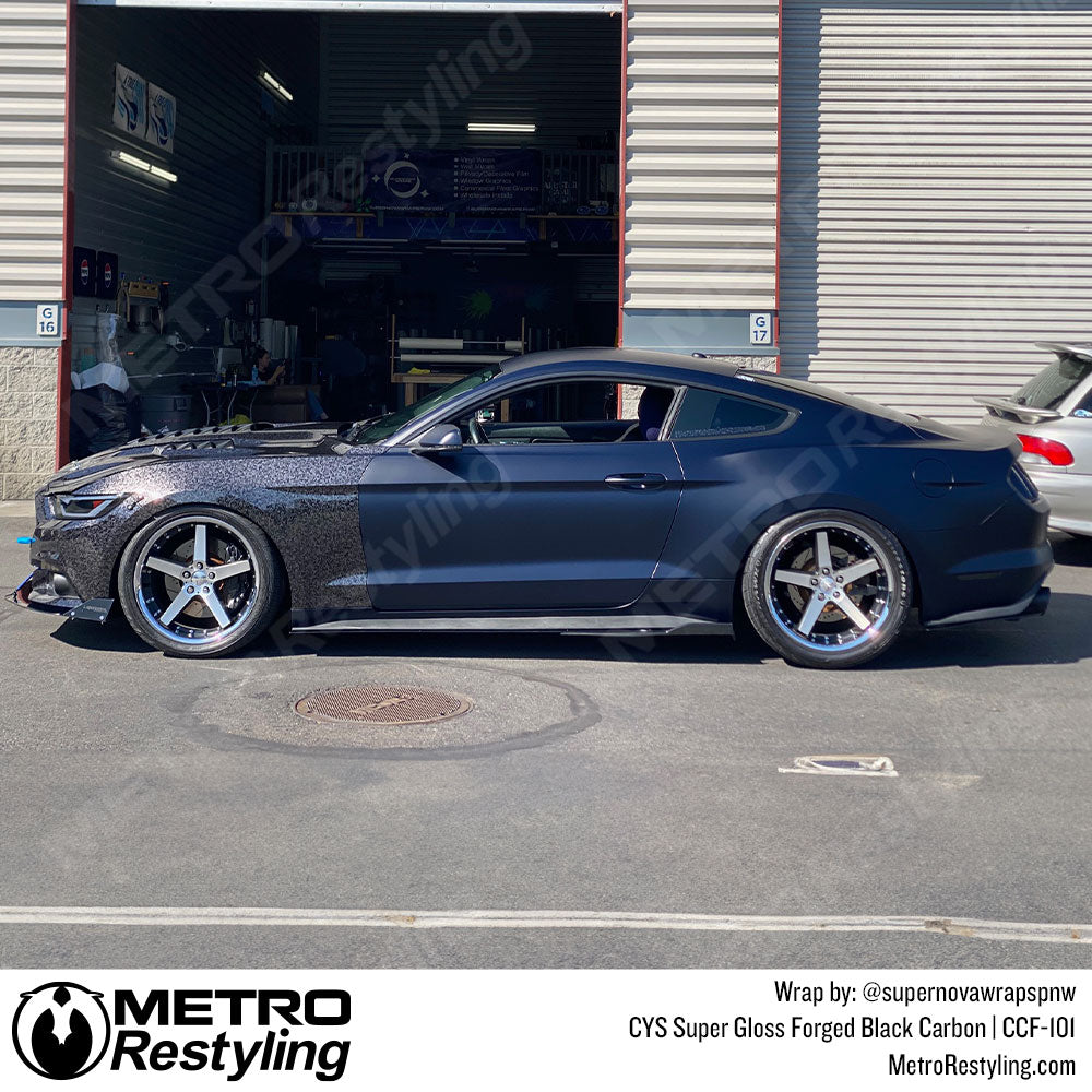 forged carbon fiber mustang wrap