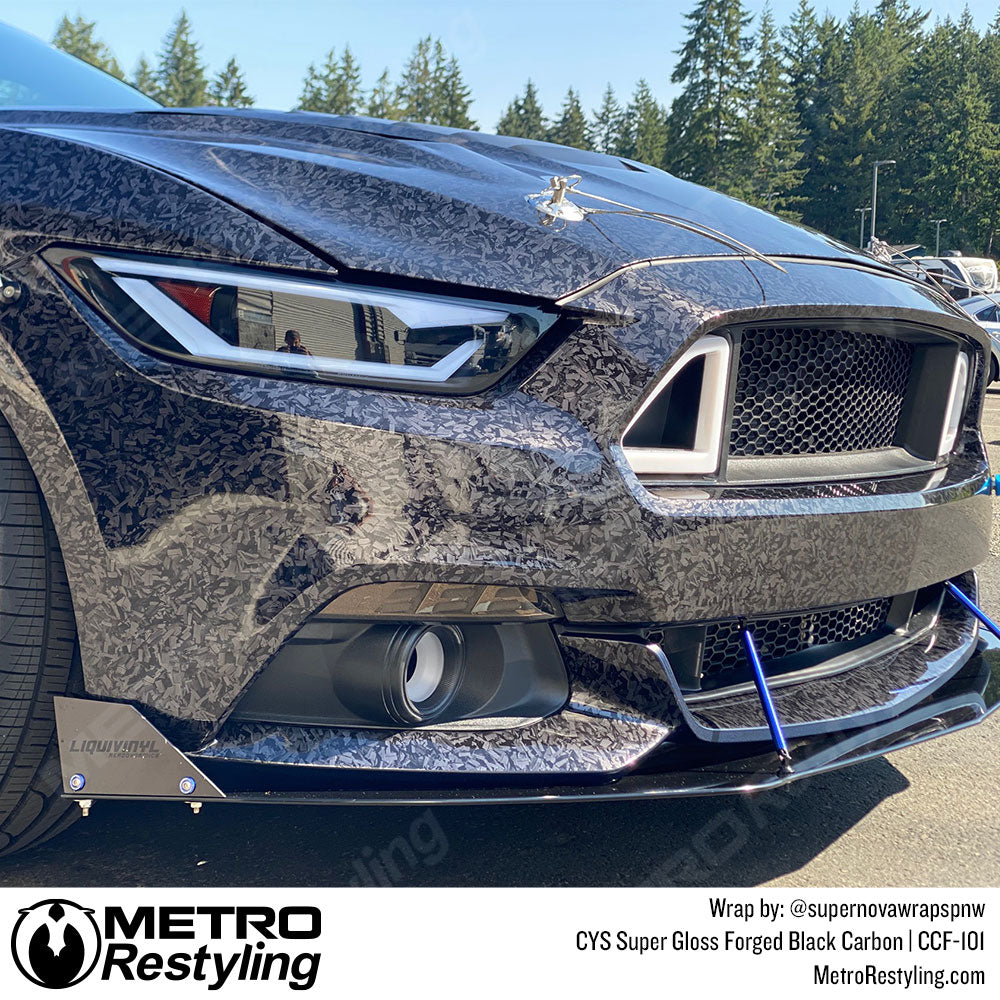 forged carbon fiber mustang wrap