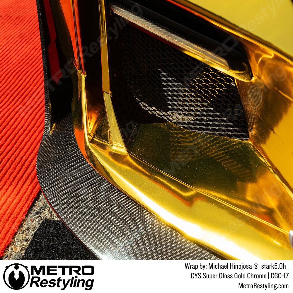 gold chrome car wrap