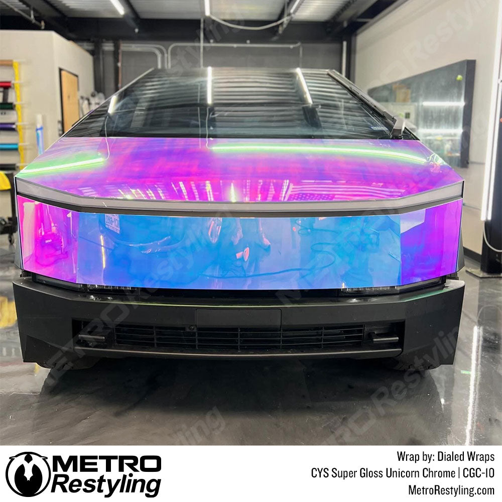 chrome cybertruck wrap
