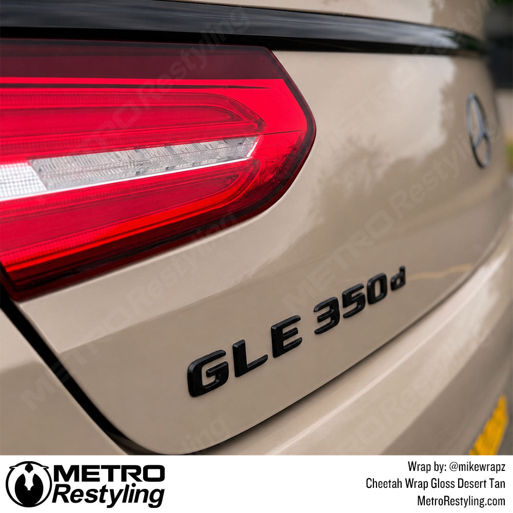 gloss desert tan mercedes wrap