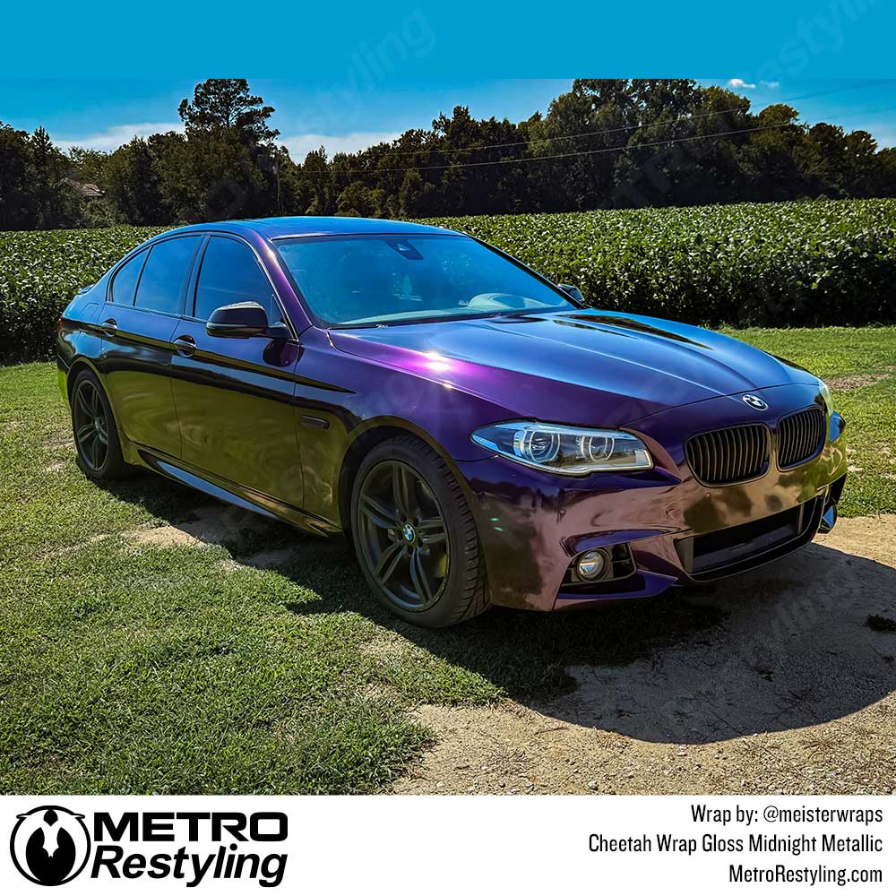 Cheetah Wrap Gloss Midnight Metallic Vinyl Wrap