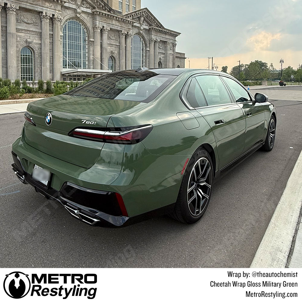 Cheetah wrap green bmw Vinyl wrap