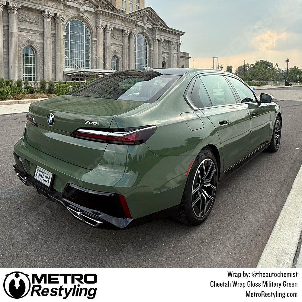 green bmw wrap