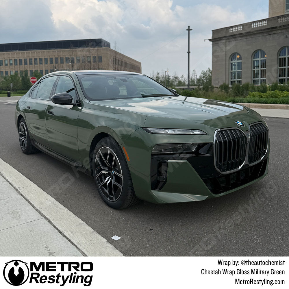 gloss green bmw wrap