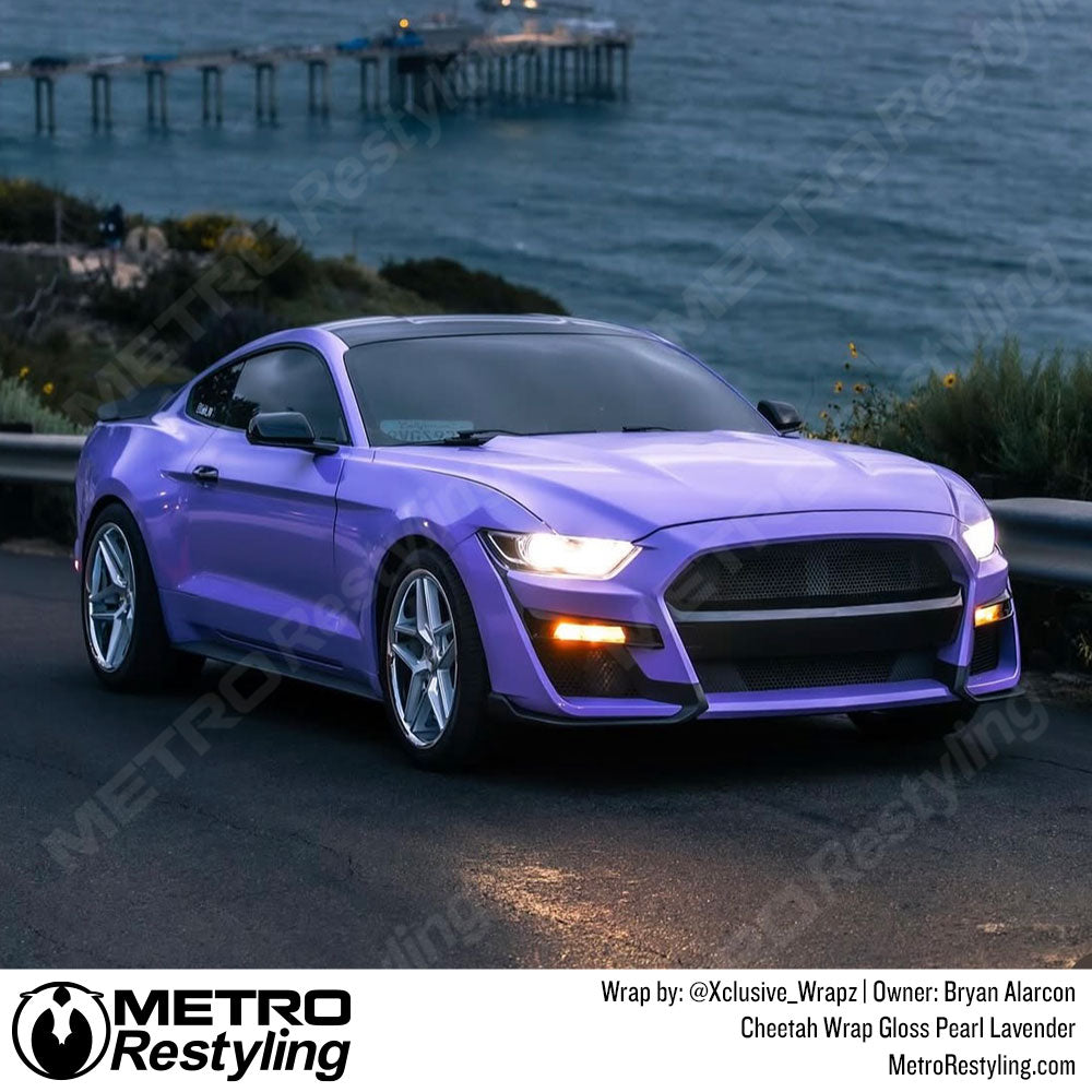 cheetah wrap gloss pearl lavender mustang wrap