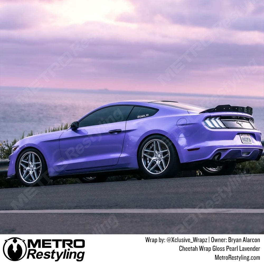 gloss pearl lavender mustang wrap